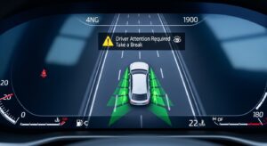 Dashboard alerts for lane assist and driver monitoring